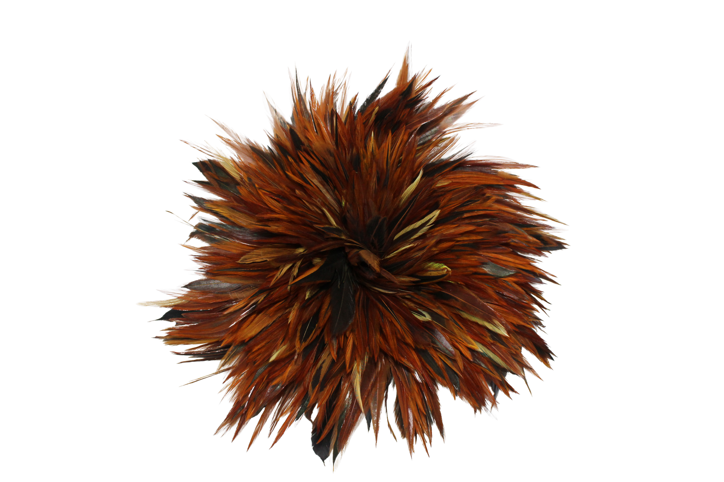 6-7" Rooster Saddles Overdyed Neon Yellow