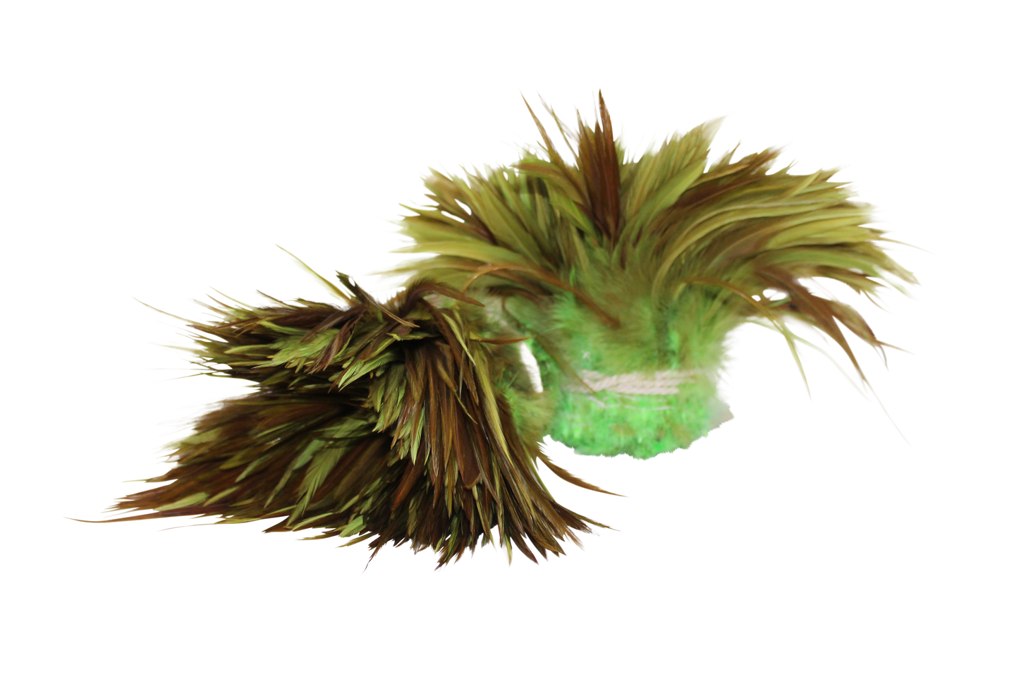 Saddles 6-7" Overdyed Strung Neon Green