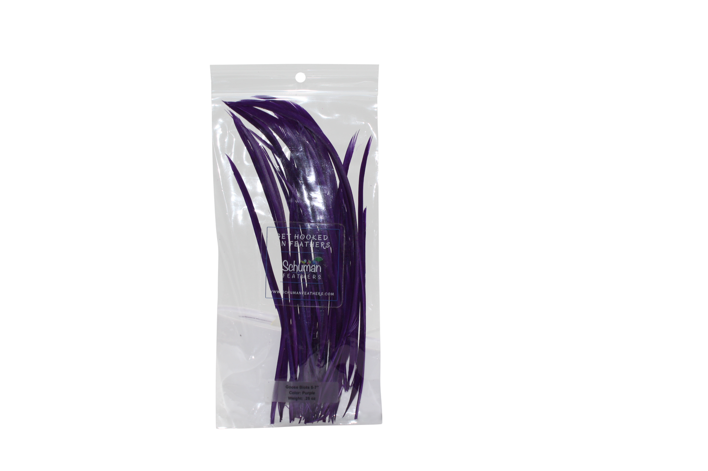 5"+ Goose Biots Bleached & Dyed H75 Purple