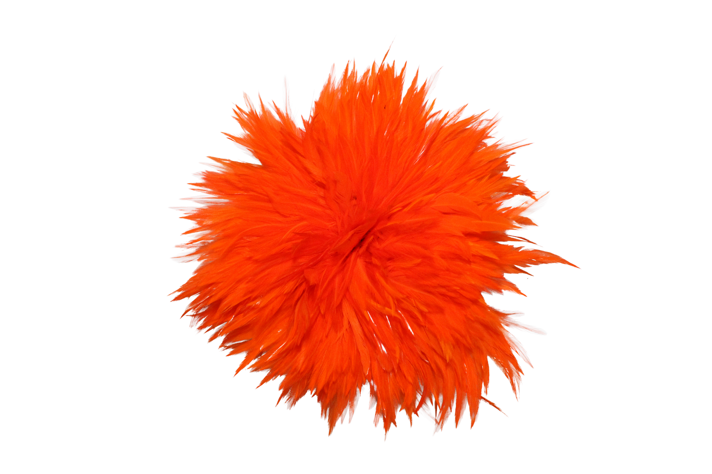 6-7" Rooster Saddles Bleached & Dyed H62 Orange