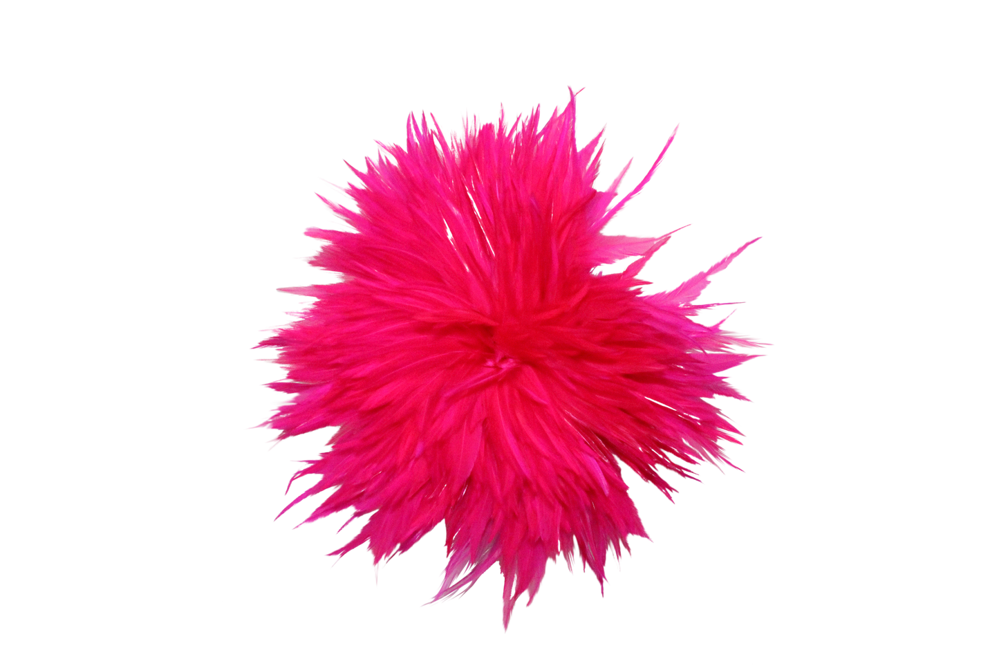 6-7" Rooster Saddles Bleached & Dyed H70 Fuchsia
