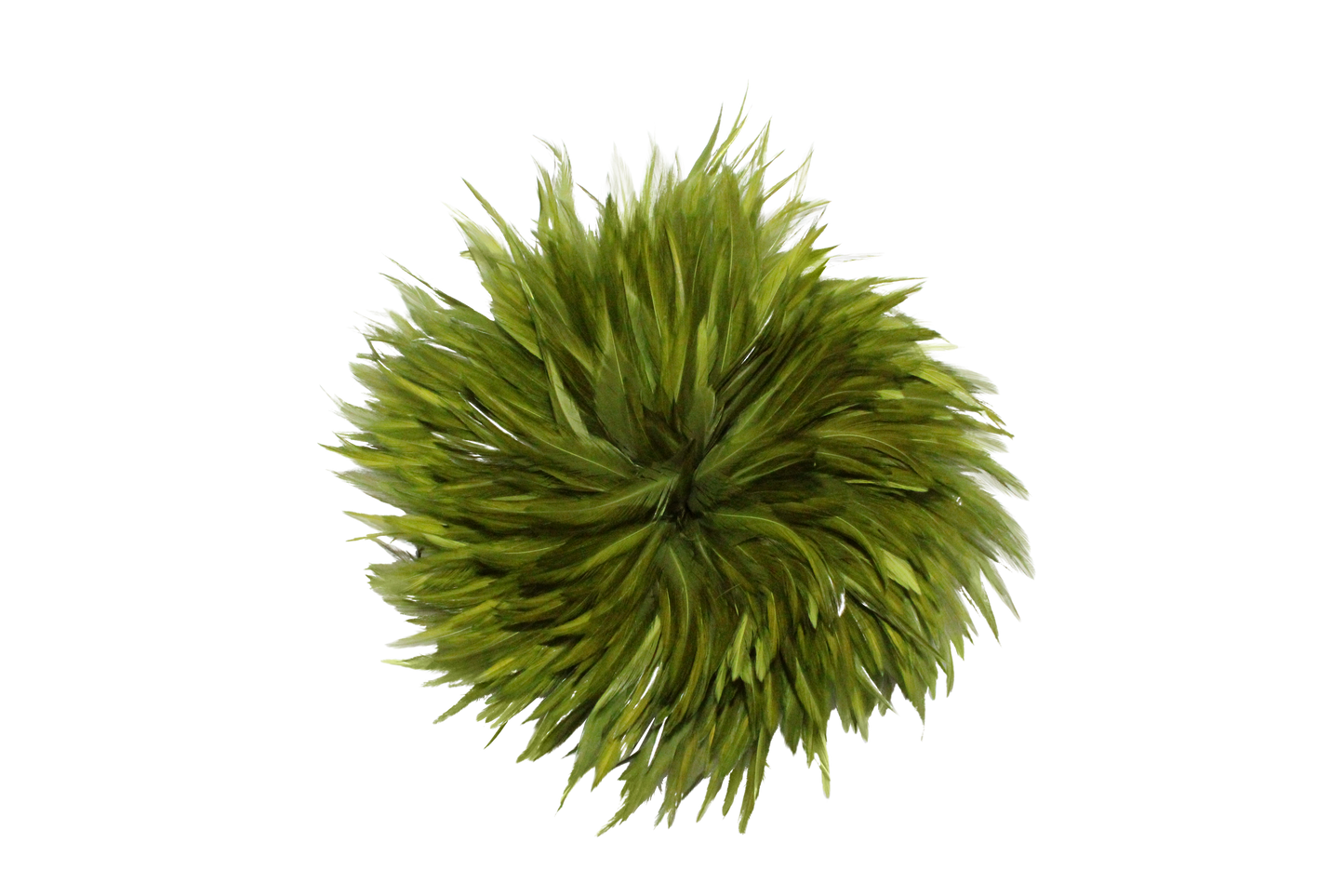 6-7" Rooster Saddles Bleached & Dyed H1 Olive