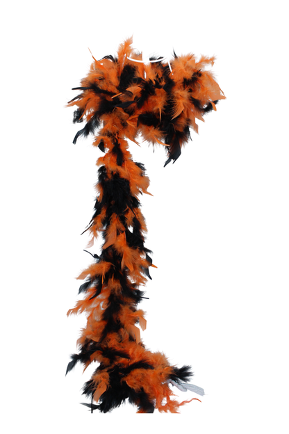 Halloween Chandelle Boas 6-Pack – Black & Orange | 20g