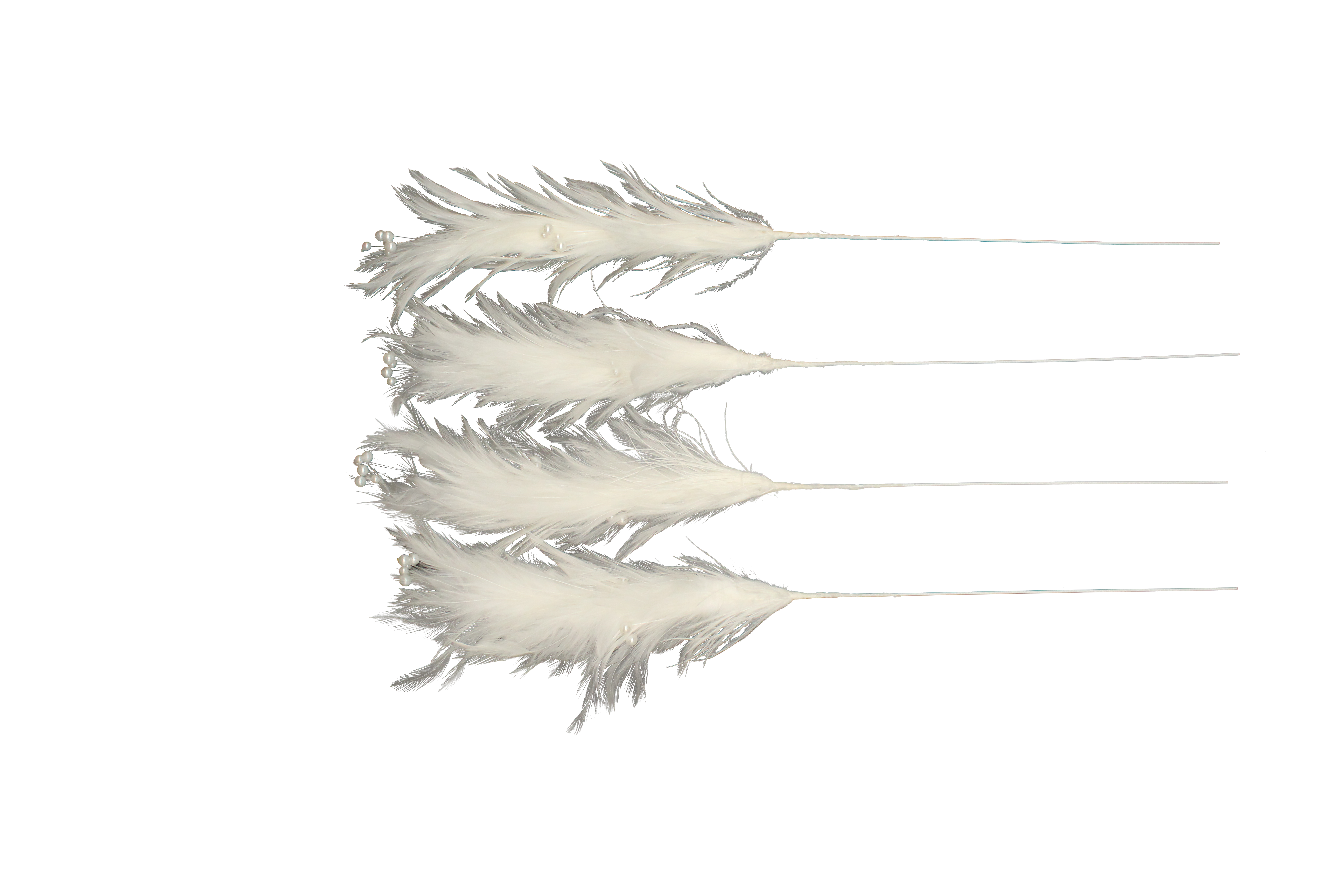 MD Hackles Floral Stem White 21