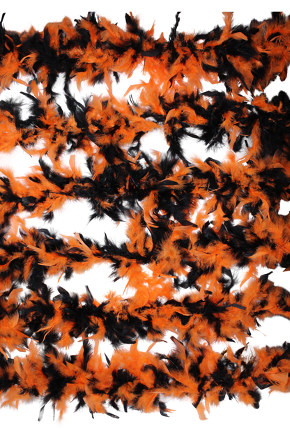 Halloween Chandelle Boas 6-Pack – Black & Orange | 20g