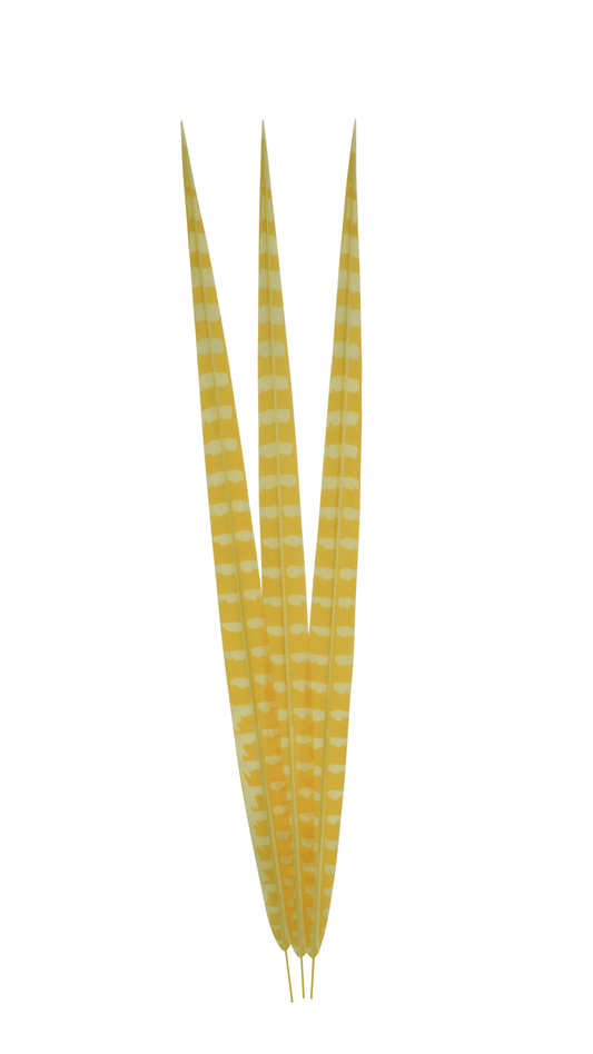 Artificial Ringneck 24" Bleached & Dyed Yellow H36