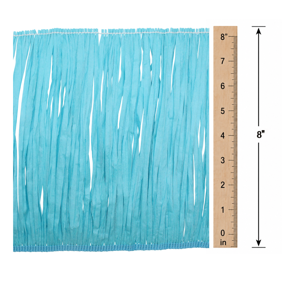 8" Raffia H12 Aqua