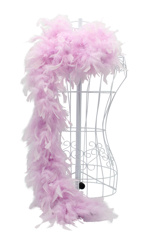 Feather Boa Chandelle H95 Lilac Cloud