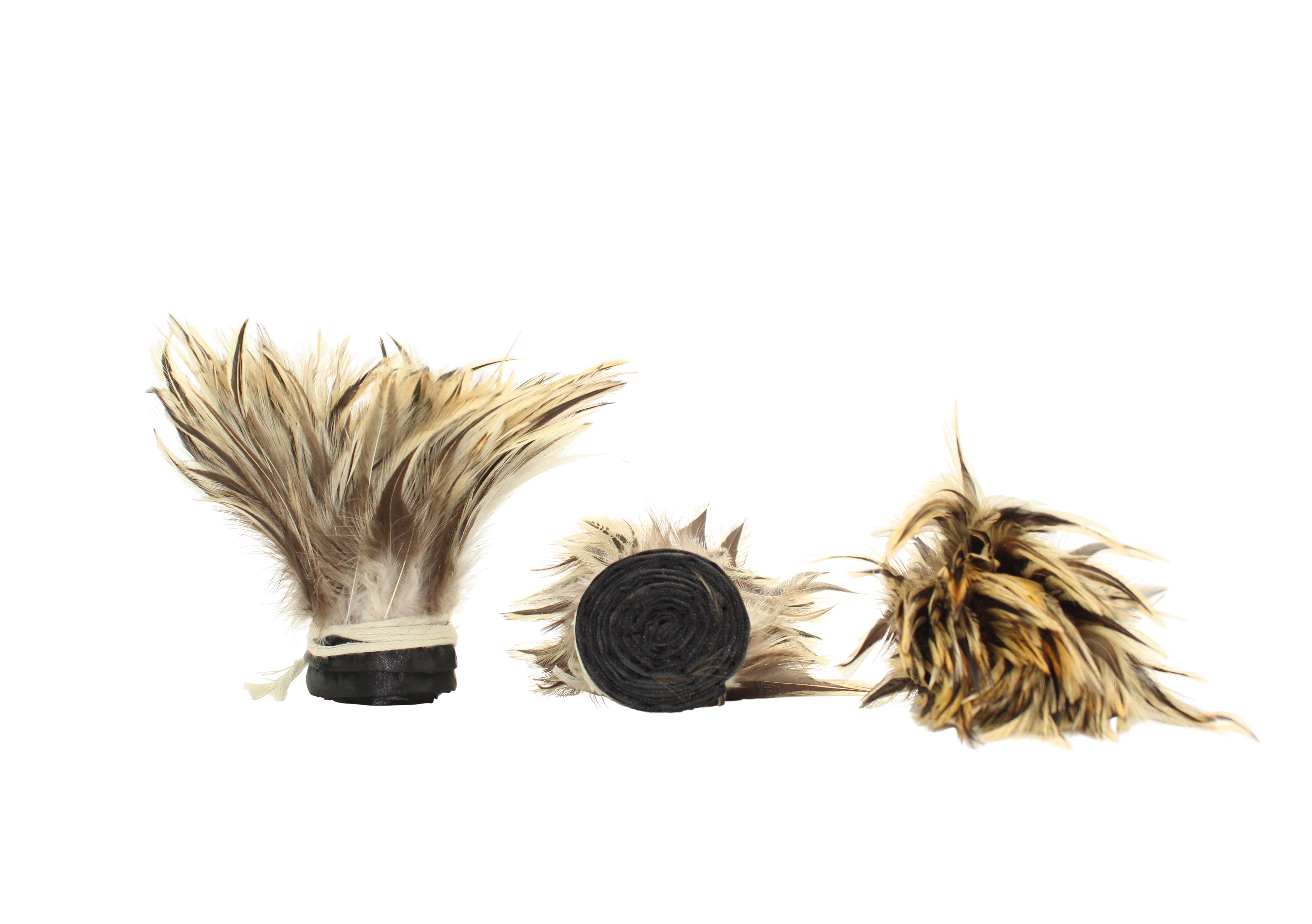 MD Hackles Natural Black/White, 2 yd Bundle – Schuman Feathers