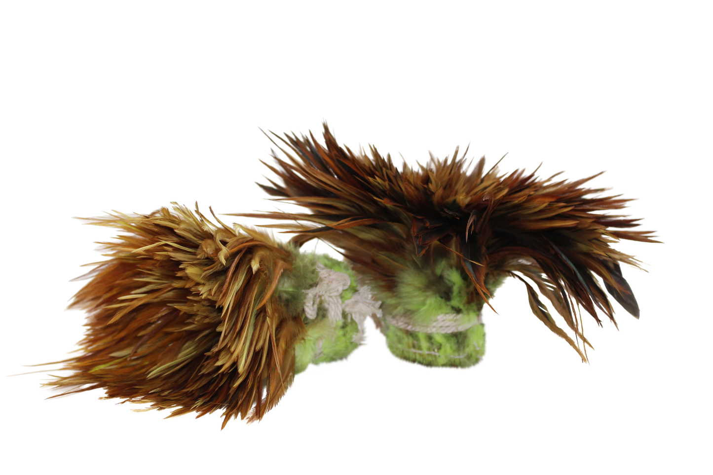 Saddles 6-7" Overdyed Strung Neon Yellow