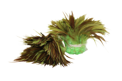 Saddles 6-7" Overdyed Strung Neon Green