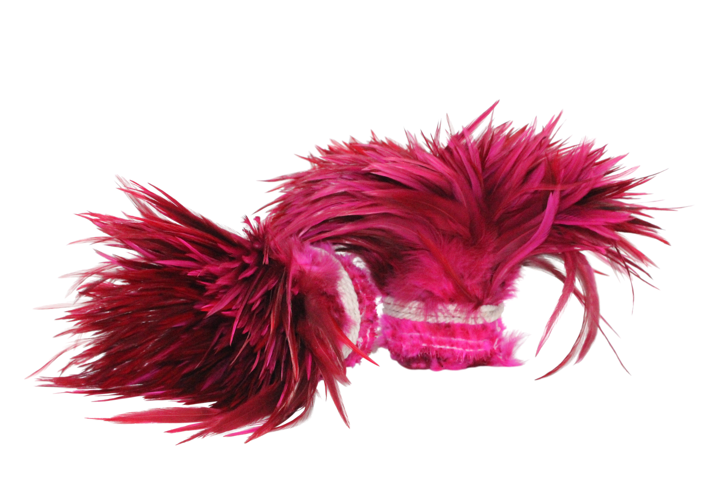 Saddles 6-7" Overdyed Strung H70 Fuschia