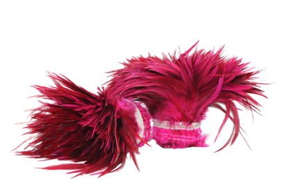 Saddles 6-7" Overdyed Strung H70 Fuschia