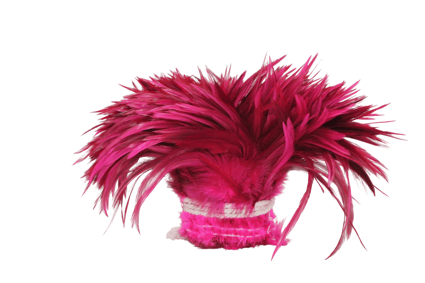 Saddles 6-7" Overdyed Strung H70 Fuschia