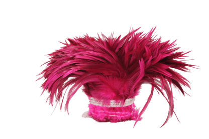 Saddles 6-7" Overdyed Strung H70 Fuschia