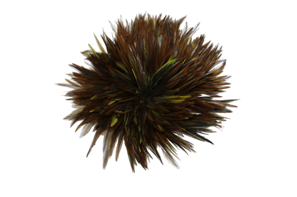 6-7" Rooster Saddles Overdyed Olive H1