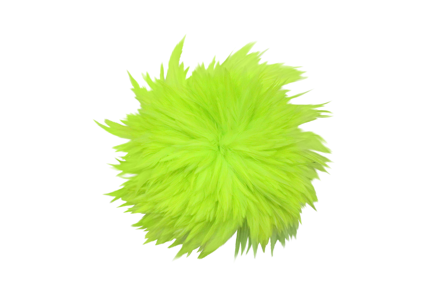 6-7" Rooster Saddles Bleached & Dyed Neon Yellow