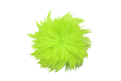 6-7" Rooster Saddles Bleached & Dyed Neon Yellow