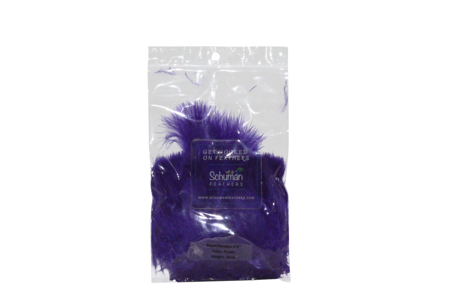 3-5" Turkey Marabou Purple H76 Feather Pack