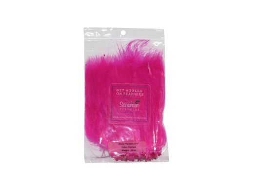 3-5" Turkey Marabou Blood Hot Pink H69 Feather Pack