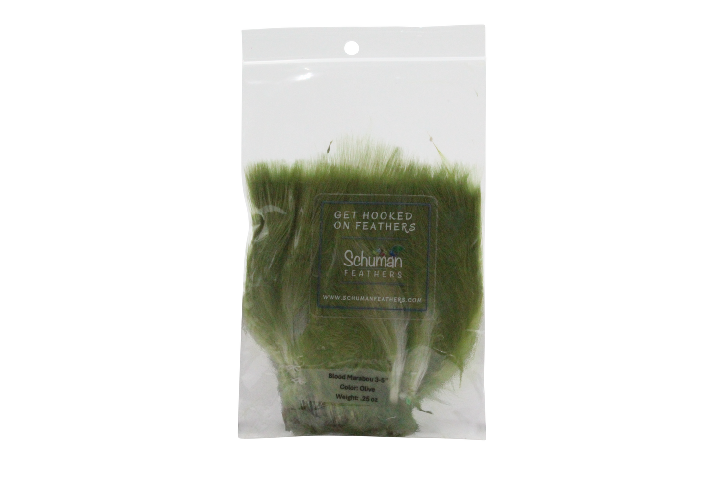 3-5" Turkey Marabou Olive H1 Feather Pack