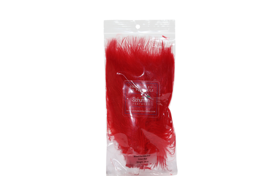3-5" Turkey Marabou Blood Red H72 Feather Pack