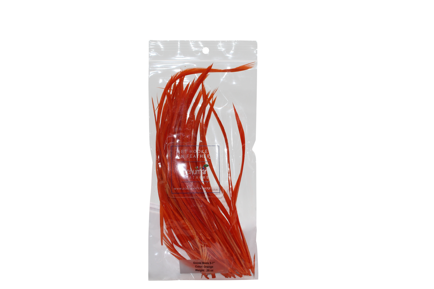 5"+ Goose Biots Bleached & Dyed H62 Orange