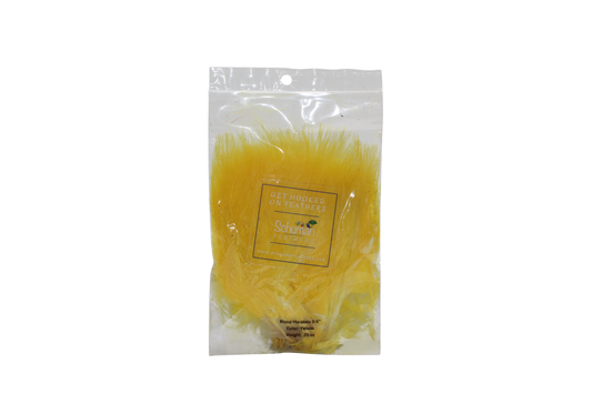 3-5" Turkey Marabou Blood Yellow H36 Feather Pack