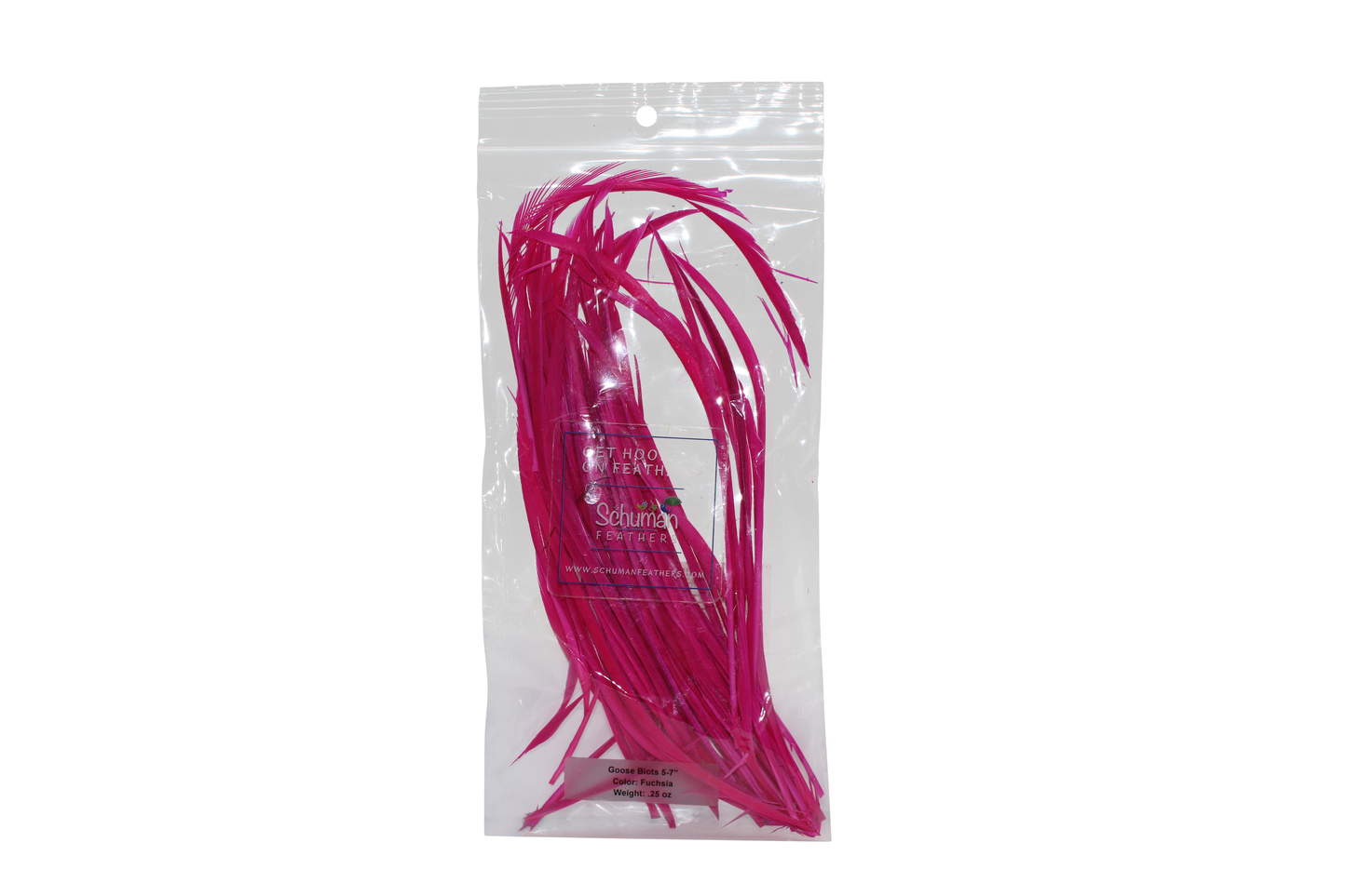 5"+ Goose Biots Bleached & Dyed H70 Fuchsia
