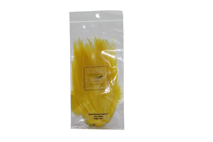 6-7" Rooster Saddles Bleached & Dyed H36 Yellow