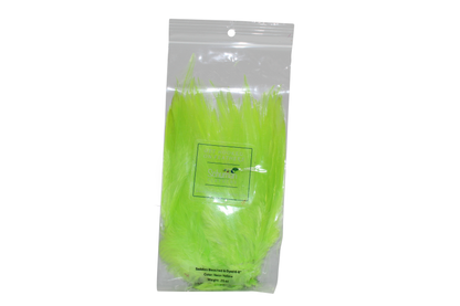 6-7" Rooster Saddles Bleached & Dyed Neon Yellow