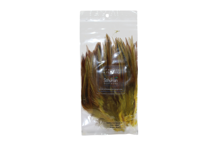 6-7" Rooster Saddles Overdyed Yellow H36