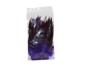 6-7" Rooster Saddles Overdyed Purple H76