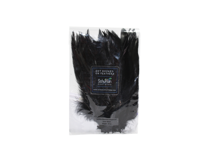 6-7" Rooster Saddles Bleached & Dyed H80 Black