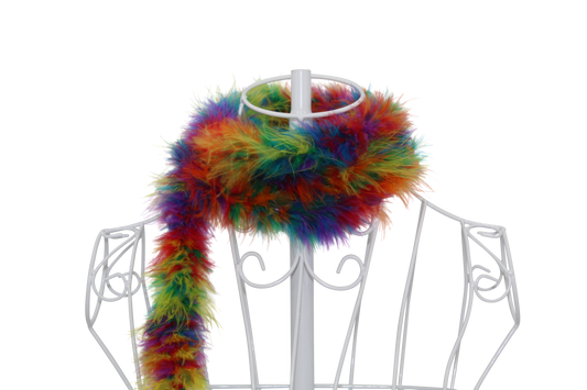 Feather Boa Marabou with Rainbow Lurex H75 Purple