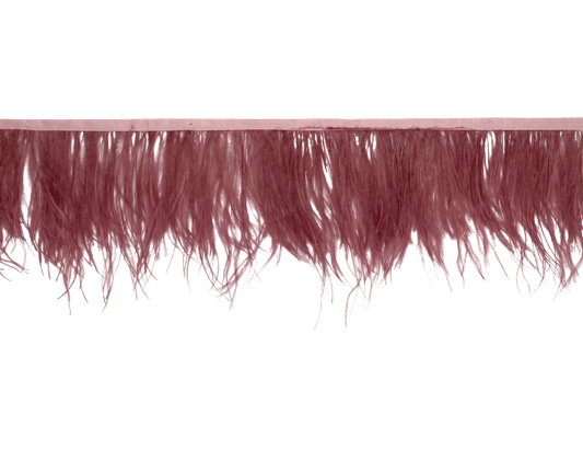 Ostrich Fringe 5-7" H85 Dusty Rose