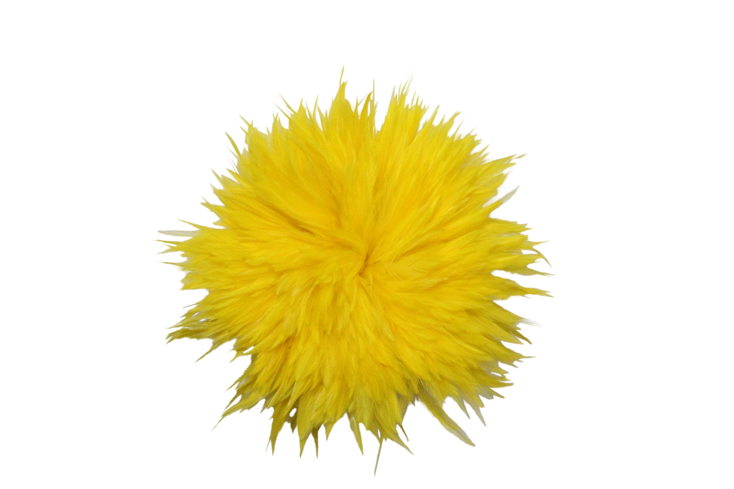 6-7" Rooster Saddles Bleached & Dyed H36 Yellow