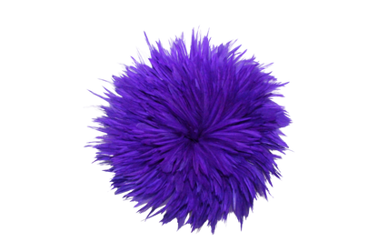 6-7" Rooster Saddles Bleached & Dyed H76 Purple