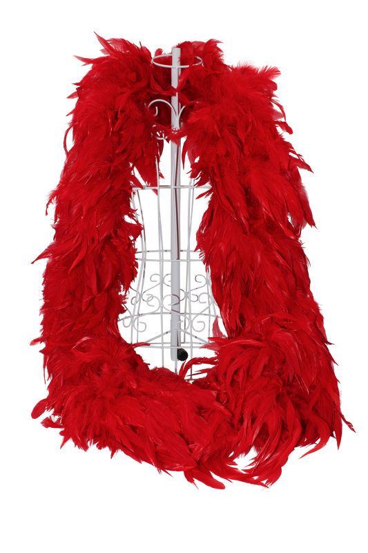 Feather Boa Schlappen H72 Red