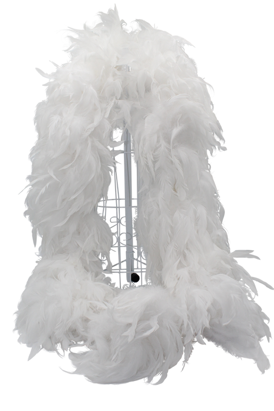 Feather Boa Schlappen H81 White