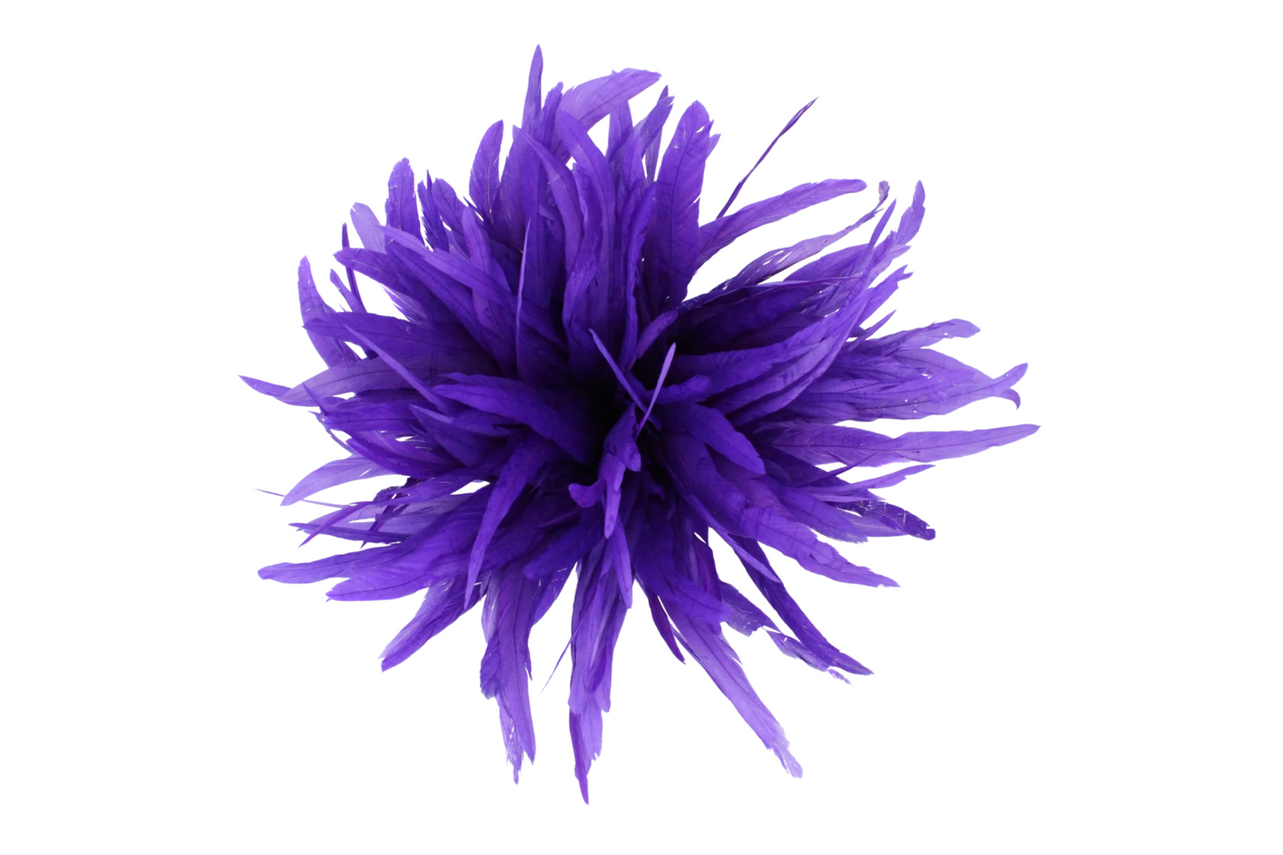 8-10" Coque Tail Feathers Purple H76 Bleached & Dyed