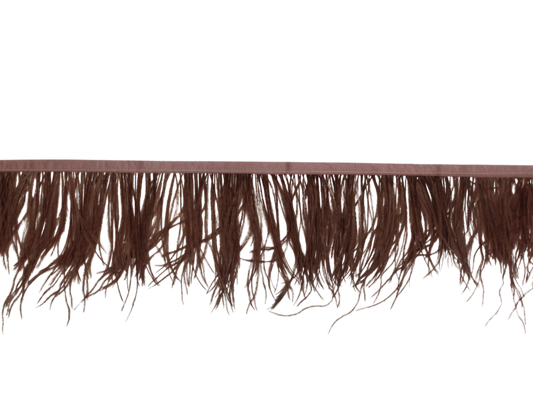 Ostrich Fringe 5-7" H28 Brown