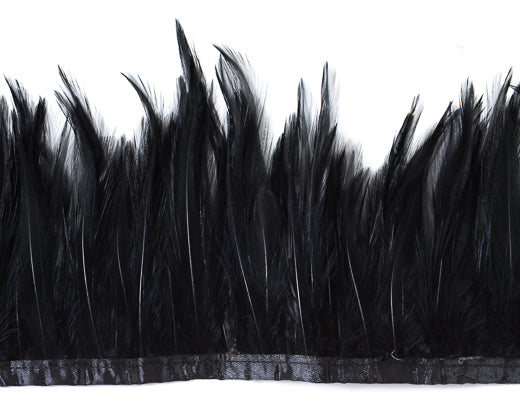 Black Saddles Feathers by the Yard