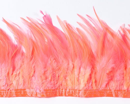 Coral Saddles Feathers by the Yard