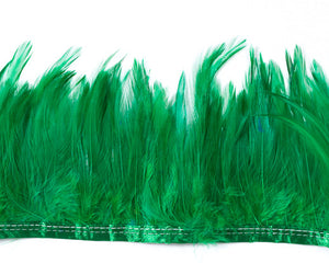 Emerald Saddles Feathers by the Yard