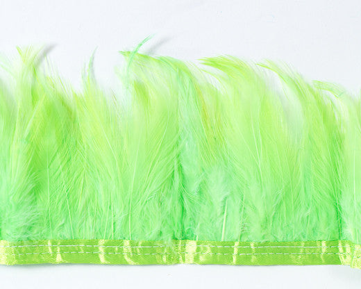 Lime Saddles Feathers by the Yard