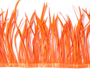Orange Biot Feathers by the Yard