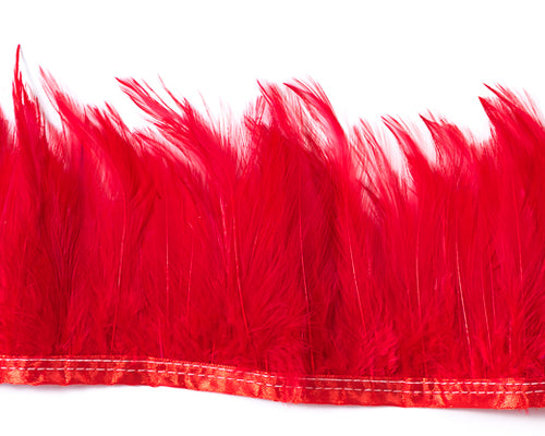 Red Saddles Feathers by the Yard