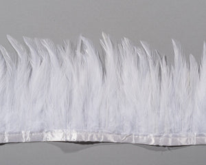 White Saddles Feathers by the Yard