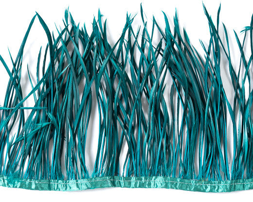 Teal Biot Feathers by the Yard